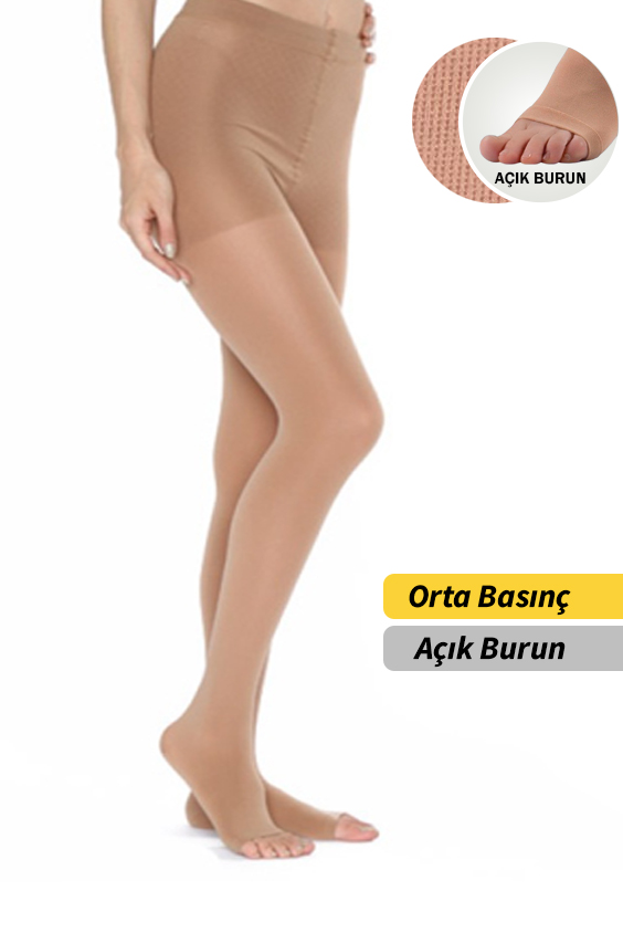 MORSA CYBERG® KÜLOTLU AÇIK BURUN ORTA BASINÇ Varis Çorabı Ccl 2 MORSA CYBERG® KÜLOTLU AÇIK BURUN ORTA BASINÇ Varis Çorabı Ccl 2
